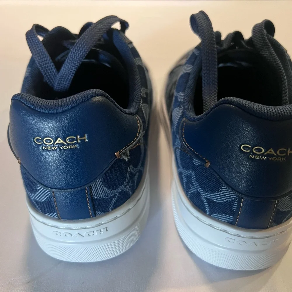 Navy Blue Coach sneakers - Picture 3 of 5